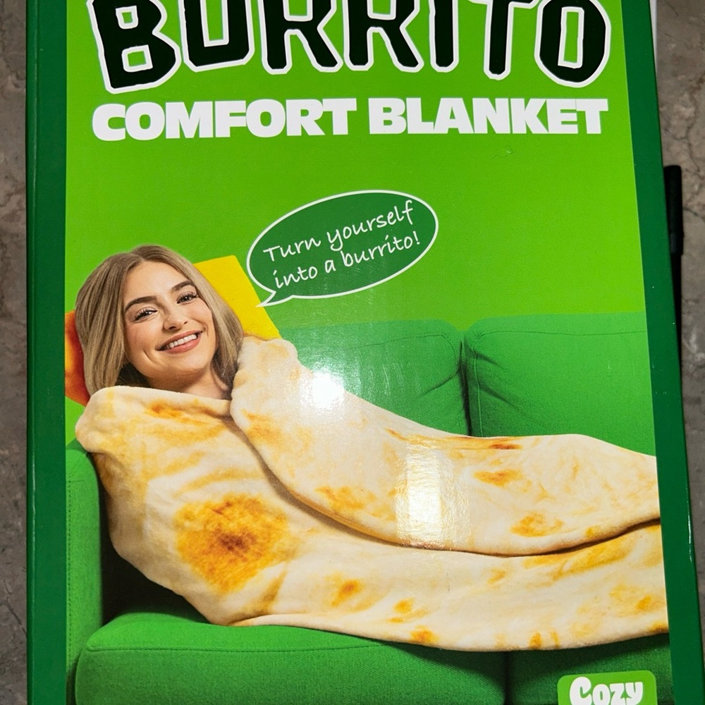 Cozy concepts Tortilla Blanket Burrito Comfort Blanket Trend Inspired Gifts  NIB
